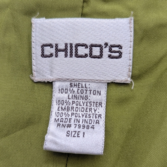 Chico's Women's Embroidered & Studded Thebes Parisian Lined Blazer/Jacket/Top - Picture 15 of 15